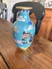 Vintage 5  Asian Enamel Colour Cloisonne Dragon Vase W  Brass Or Bronze