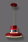 Mid Century Modern Atomic Space Age Ufo Chrome Vtg Lightolier Pendant Light Lamp