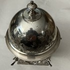 Vintage Victorian Wilcox Quadruple Meriden Plate Epns Butter Dome Cooler Dish