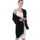 Pashmina Shawl Wrap For Women Evening Dress Large Soft Scarf Black Accessory