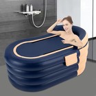 Inflatable Portable Bathtub With Shower Cover For Relaxation And Spa Use