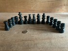 Chess Piece Replacement Part Lot Black Queen Bishop Rook Knight 15 Pcs Marble