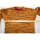 Nepal Wool Knit Chunky Men s Sweater Fire Orange Pull Over Long Sleeves Size Xl 
