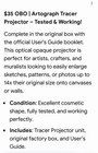 Artograph Tracer Opaque Art Projector With Original Box   User s Guide
