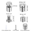 12 Pcs 3 4  X 4 5  Standoff Screw With 14pcs Screws For Hanging  Brushed Silver