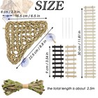 Hermit Crab Climbing Toys Set  Seagrass Hammocks Reptile Ladder Multicolor