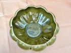 Floraline Green Usa Pottery 509 Planter Bowl Scalloped 6x3  Avocado Vintage Mcm
