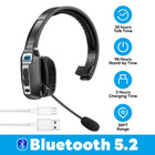 Trucker Bluetooth 5 2 Wireless Headset With Noise Cancelling Mic For Phones Pc