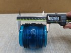 Vtg Fresnel Style Blue green Railroad Lantern Short Glass Globe 3 25   