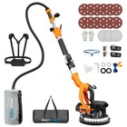 Automatic Drywall Sander With Vacuum  Led Light  6 Speed  Popcorn Ceiling Tool 