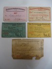 Lot Of 5 Antique Railroad Tickets  family Passes 1899- 1929   Railroad Pamphlets