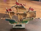 Vintage Inarco Wooden Sailing Ship Model Santa Maria 1492 Christopher Columbus 