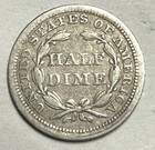 Nice 1854-p Seated Liberty Silver Half Dime    Free Us Shipping