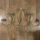 Vintage 5 Light Candle Iron Gold Wall Sconce Candelabra Twisted Design 21   
