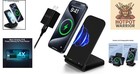 Dual-coil Fast Charging Stand  15w Wireless Charger For Samsung   Iphone Devices