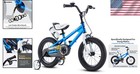 Durable Kids Freestyle Bicycle With Training Wheels   Water Bottle - 12 Inch