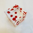 Las Vegas Clear Glass Dice Red Pips Paperweight With Box Craps Gambling Gift