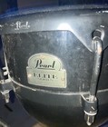 Pearl Fiberglass 12  Djembe In Black Elite Series With Durable Bag And Straps