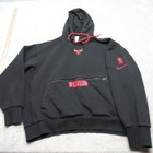Chicago Bulls Hoodie Youth Large Nike Nba Black Fleece Pullover Sweatshirt Y2k