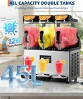 15lx3 Tank Commercial Slushy Machine Margarita Smoothie Frozen Drink Maker