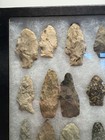 Lg Framed Collection Western Pennsylvania   Ohio Native American Arrowheads