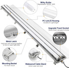 4ft Led Vapor Tight Light Fixtures  48w  4200lm  6500k Bright White  Clear Cover