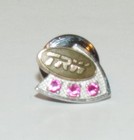 Trw 10k White Gold Service Award Tie Pin Trw Systems 1 2  X 3 8   2g
