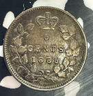 1885 Canada 5 Cents Lot t2249 Silver 