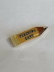 Teachers Care Lapel Pin Very Small Yellow Pencil