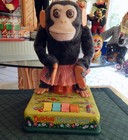 1960 s  Battery Op   Dancing Female Merry Chimp nos  japan   Working   Video