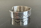 Vintage Native American Signed Navajo Sterling Cuff Bracelet