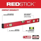 72 In  Milwaukee Heavy Duty Modern Accurate Redstick Box Level Levelling Tool