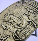 Hunting Solid Silver Miniature Dolls House Toy Table C1900 Novelty Antique