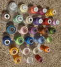 Lot Of 27 Polyester Embroidery Machine Thread Bobbins