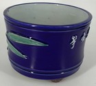 Antique Japanese Imari  arita  Ware Porcelain Hand Painted Lapis Blue Bowl