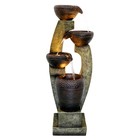 Outdoor Cascading Water Fountain     Resin Multi-tier Design With Led Lights