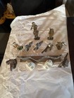 Vintage Barclay Manoil Lead Toy Soldiers And Accessories - Lot Of 9  Good very G