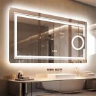Led Bathroom Mirror With 3x Magnifier Smart Lighted Vanity Makeup Wall Mirrors
