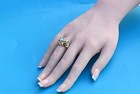 Wonderful Vintage   Antique 18k Yellow Gold Ring W  Natural Rose Cut Diamond