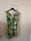 Jams World Vintage Dress Size 7 Floral Sleeveless Y2k Hawaiian Usa Tropical