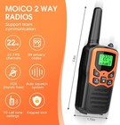 4pack Long Range 100 Mile Walkie Talkie Two Way Radio Charge Headset Waterproof