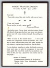 1968 Robert F  Kennedy Original Funeral Mass Card 3 5x4 5 