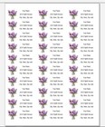150 Lilac Flowers Vase Mailing Return Address Labels Personalized