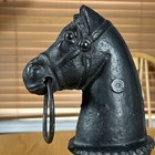 Victorian Hitching Post Iron Horse Head Post Topper Cap Antique Original Heavy