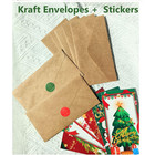 Christmas Money Cards - 24 Holders With Kraft Envelopes   Stickers  6 Designs