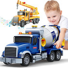 Large Construction Crane Truck concrete Mixer Truck Toys Toddler Christmas Gift