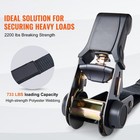 Uimoso 4 Pack 1 x15  Ratchet Tie Down Straps 2200lbs Heavy Duty For Cargo