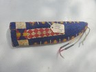 Lg Atq Na Glass Beaded Pawnee Knife Sheath 1800s Sinew Sewn Full Provenance  