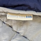 Pottery Barn Kids Quilted Comforter  Navy Blue Gray Twin Reversible Read