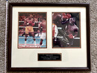 Mike Tyson   Evander Holyfield Dual Signed 1996 Mgm Grand Framed Photo Coa